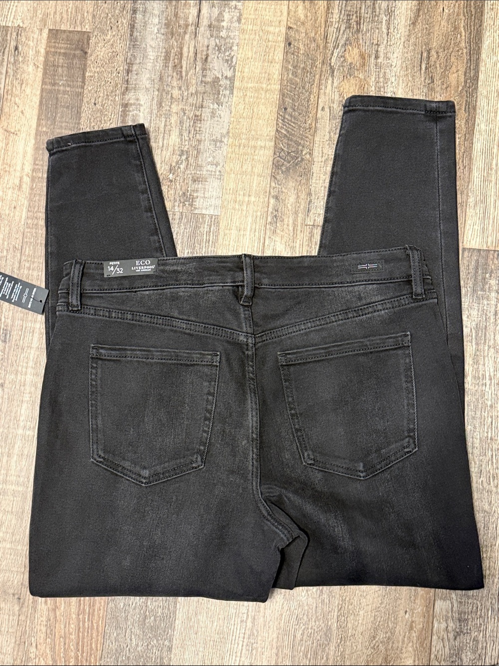 Liverpool Abby Skinny Jeans Black Size 14 Petite 32 - Picture 2 of 5